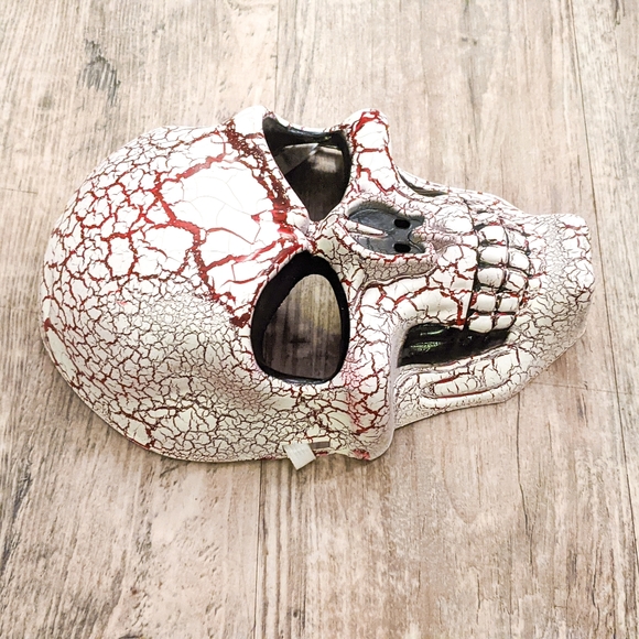Crackle Skull Halloween Mask Costume - Picture 2 of 3